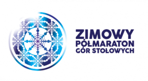 zimowy półmzimowy Polmaraton Gor Stolowych logo bieg po górach zimą